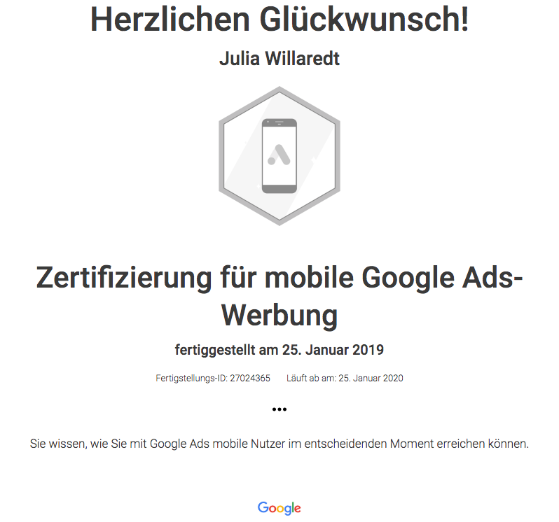 Zertifizierte Google-Partner Agentur