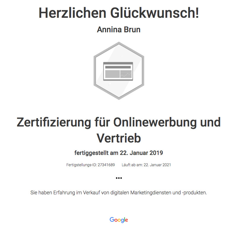 Zertifizierte Google-Partner Agentur